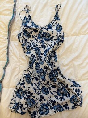 Blue Floral Summer Dress